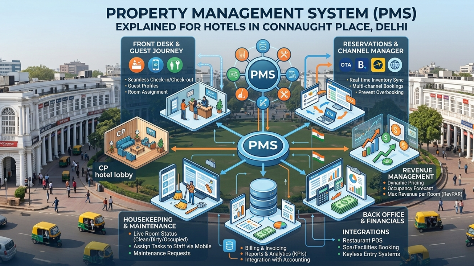 Property Management System in Hotels Explained in Connaught Place Delhi