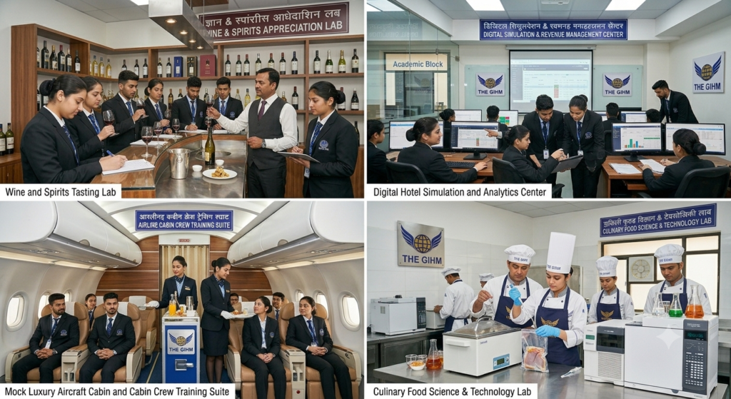 Best Hotel Management Institute in Delhi NCR with students learning hospitality and hotel management