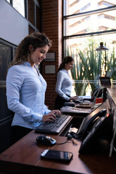 Hotel management professional working in a dynamic hospitality environment