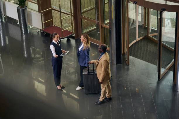 Hotel management students learning luxury hospitality and guest service
